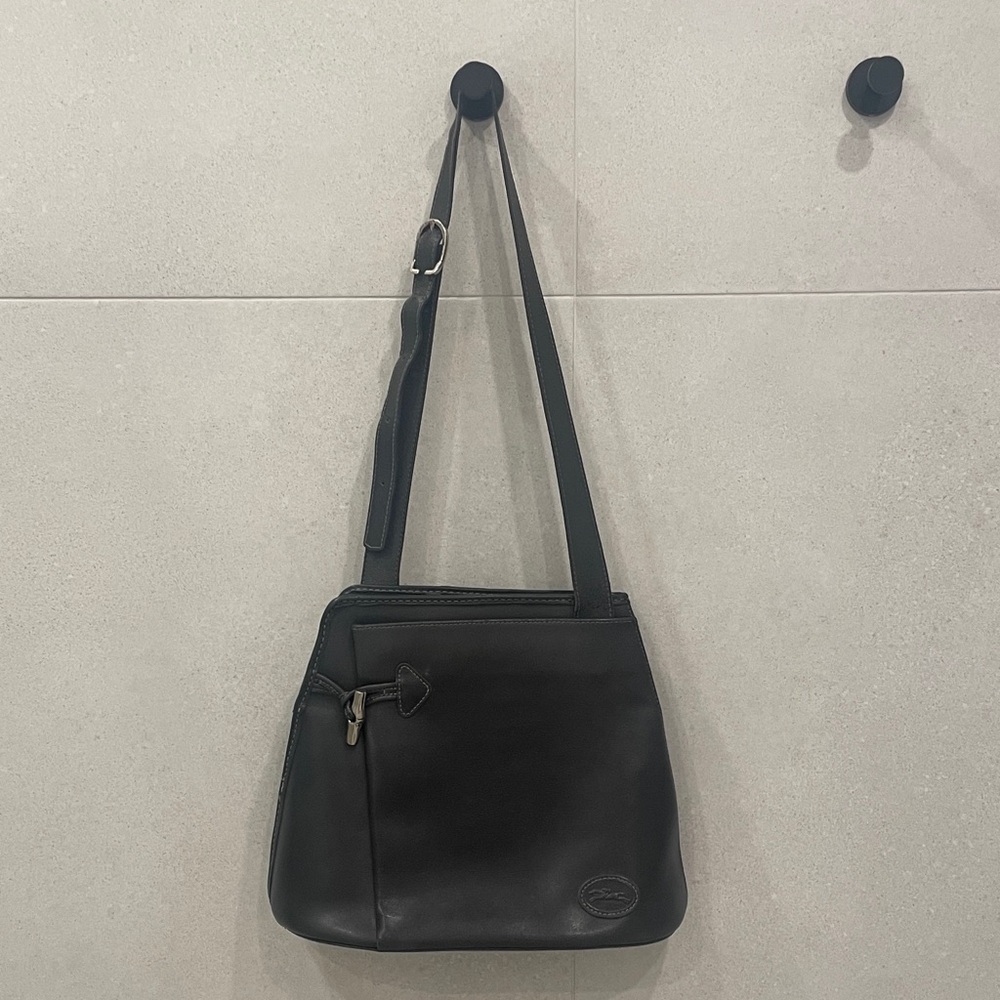 Black Leather Shoulder Bag